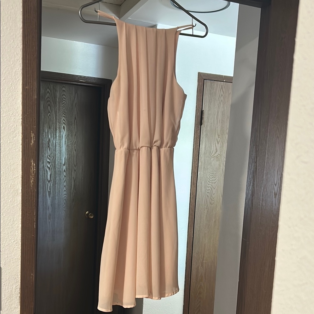 Miami Pink Halter Sundress Backless